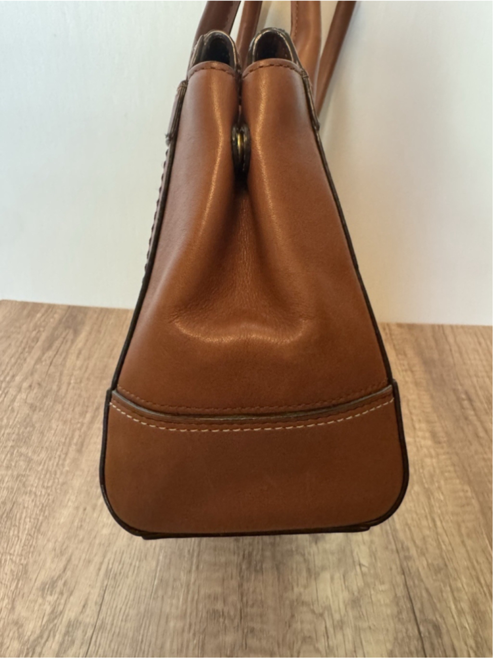 Vintage Coach Hamptons Carryall 11047 Cognac Leather Shoulder Tote Classic - Picture 3 of 16